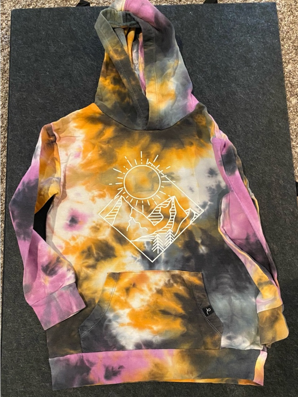 art class Tie-Dye Hoodie in Yellow, Pink, Black